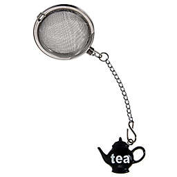 Prodyne Stainless Steel Tea Infuser with Black Teapot Ornament