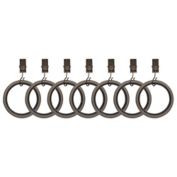 Umbra&reg; Cappa Clip Rings in Brushed Black (Set of 7)
