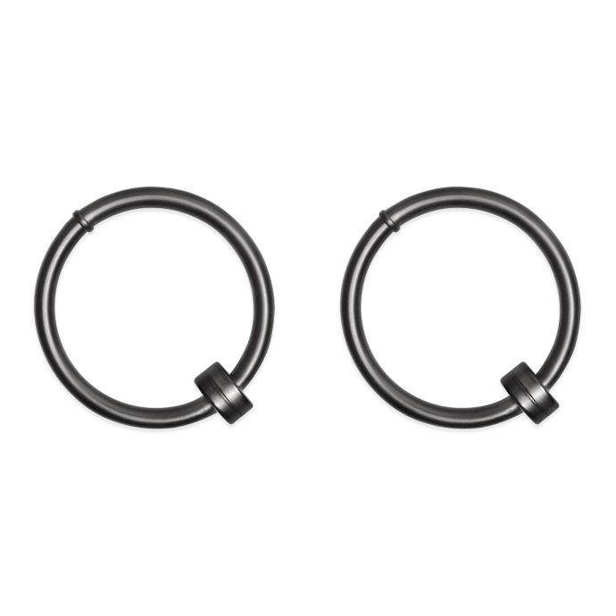 Umbra® Cappa Halo Hold Backs in Brushed Black (Set of 2) | Bed Bath ...