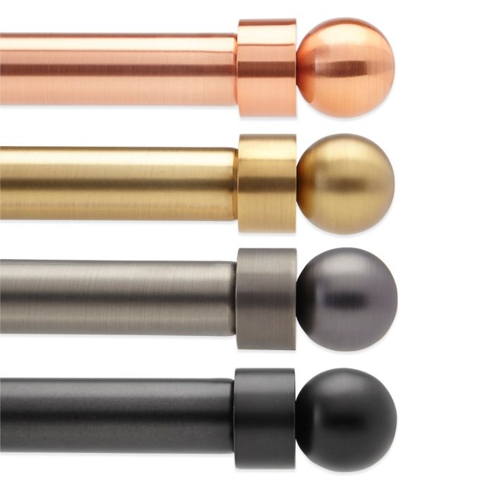Umbra Cappa Decorative Window Curtain Rod Ball Caps Set Of 2