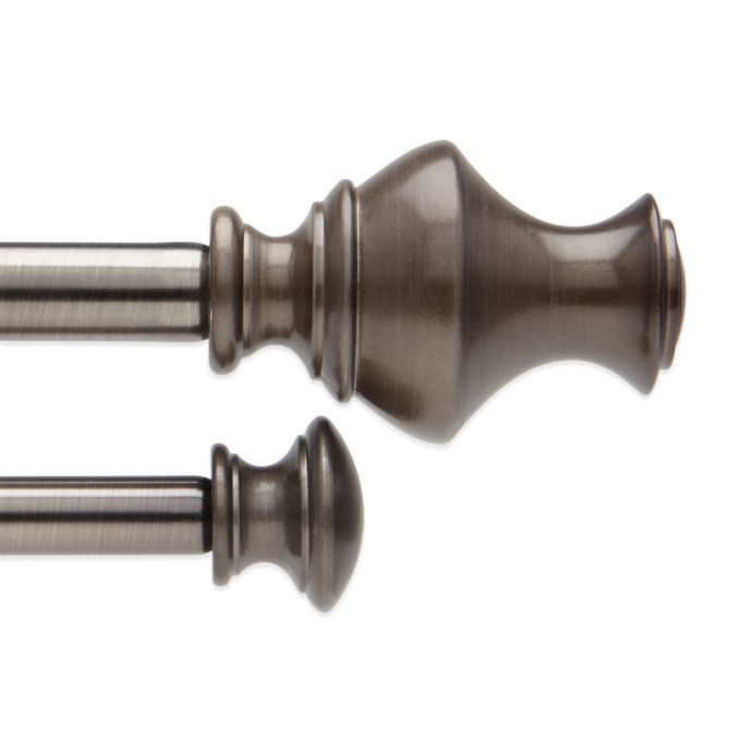 Umbra® Duo Carafe Decorative Window Curtain Hardware in Pewter Bed