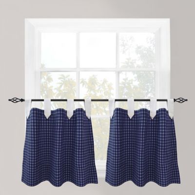 Picnic Check Tab Top Cafe Curtain Pair Bed Bath Beyond