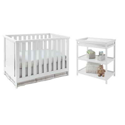 baby cot and changing table set