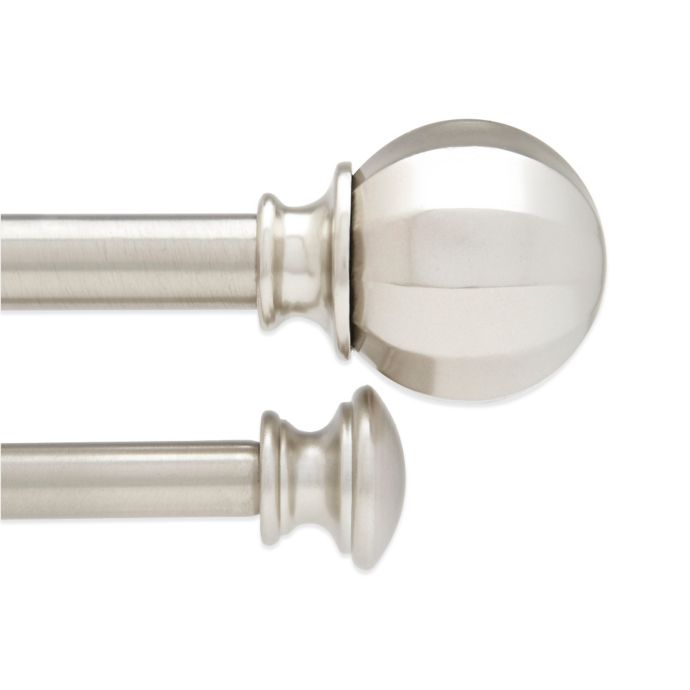 Umbra Duo Meridian Decorative Window Curtain Hardware In Brushed