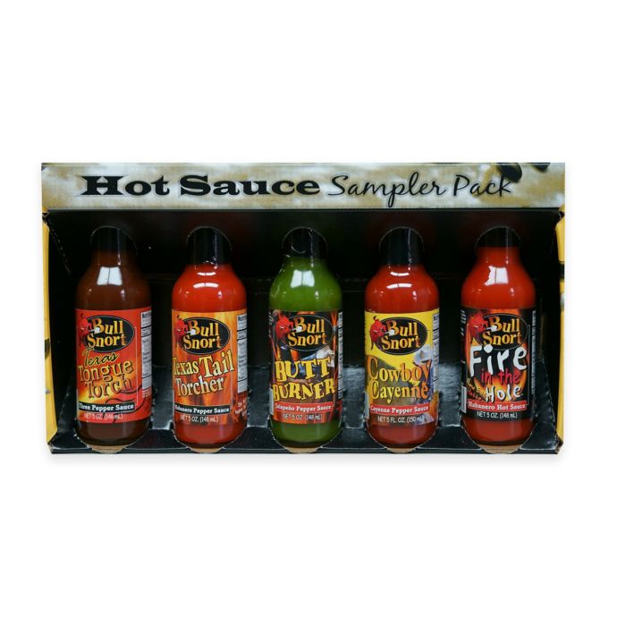 Bull Snort Hot Sauce 5 Pack Sampler Gift Set Bed Bath