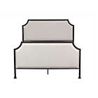 Alternate image 3 for Pulaski Upholstered Metal Queen Bed with Tack Accent Border in Cream/Black