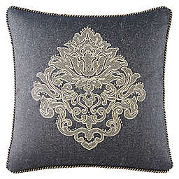 Waterford® Linens Vaughn Medallion Square Throw Pillow in Navy/Gold