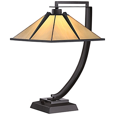 Quoizel Tiffany Pomeroy Table Lamp in Western Bronze. View a larger version of this product image.