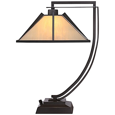 Quoizel Tiffany Pomeroy Table Lamp in Western Bronze. View a larger version of this product image.