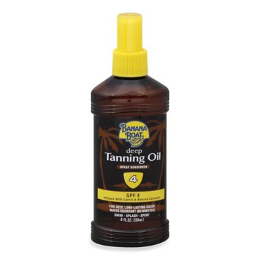 Banana Boat&reg; 8 oz. Deep Tanning Oil Spray Sunscreen SPF 4. View a larger version of this product image.