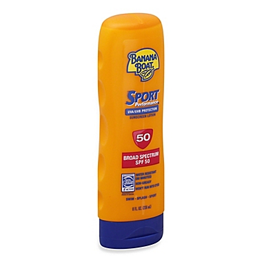 Banana Boat&reg; Sport Performance&reg; 8 oz. Lotion Sunscreen SPF 50. View a larger version of this product image.