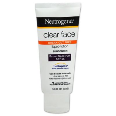 neutrogena sunscreen clear face 55