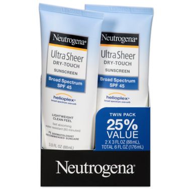 Ultra Sheer&reg; Dry-Touch 2-Pack 3 fl. oz. Sunscreen Broad Spectrum SPF 45. View a larger version of this product image.