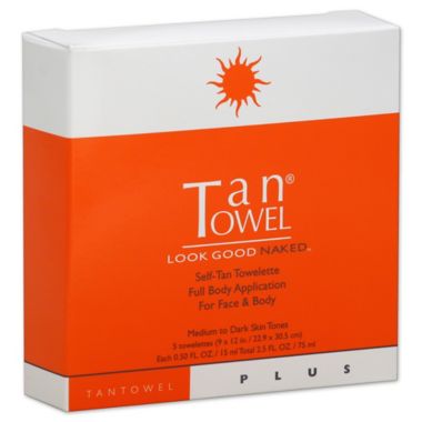 Tan Towe&reg;l 5-Pack Full Body Plus Self-Tan Towelettes. View a larger version of this product image.
