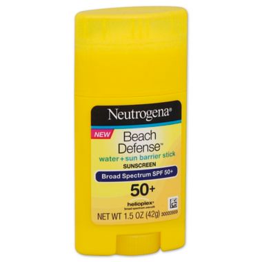 Neutrogena&reg; Beach Defense&reg; 1.5 oz. Water + Sun Protection Sunscreen Stick SPF 50+. View a larger version of this product image.