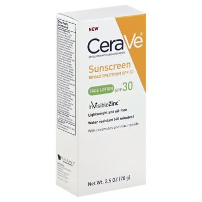 CeraVe&reg; 2.5 oz. Sunscreen for Face SPF 30