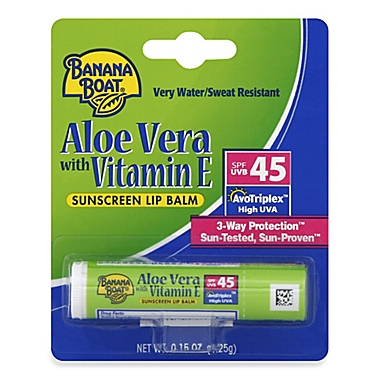 Banana Boat&reg; .15 oz. Sunscreen Lip Balm with Aloe Vera and Vitamin E. View a larger version of this product image.
