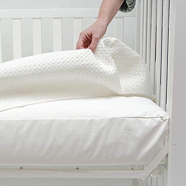 Lullaby Earth&reg; Breathe Safe&trade; Breathable 2-Stage Crib Mattress in White. View a larger version of this product image.