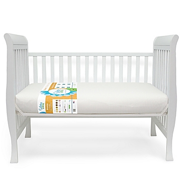 Lullaby Earth&reg; Breathe Safe&trade; Breathable 2-Stage Crib Mattress in White. View a larger version of this product image.