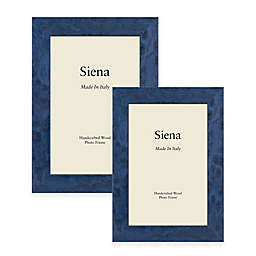 Siena Italian Polished Wood Picture Frame in Blue