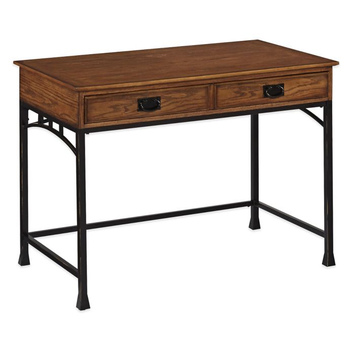 Home Styles Modern Craftsman Student Desk In Distressed Oak Bed