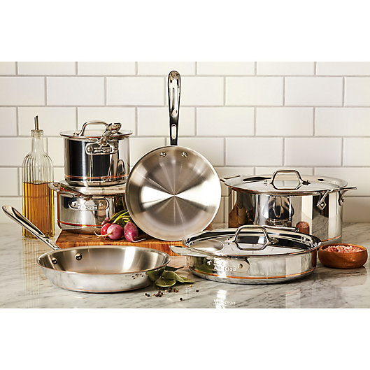 Alternate image 1 for All-Clad Copper Core® Stainless Steel 10-Piece Cookware Set