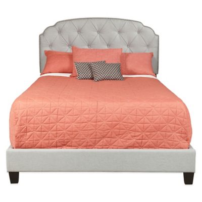Pulaski Trespass Marmor Tufted Upholstered Queen All-in-One Bed in Grey