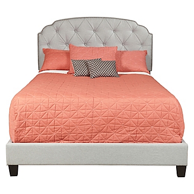 Pulaski Trespass Marmor Tufted Upholstered Queen All-in-One Bed in Grey. View a larger version of this product image.