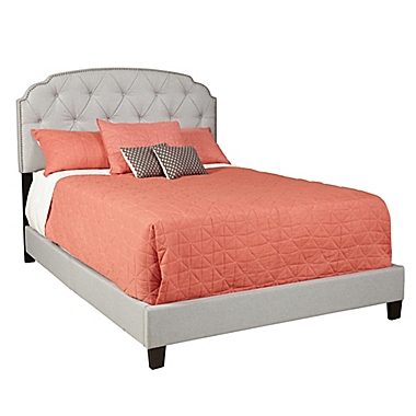 Pulaski Trespass Marmor Tufted Upholstered Queen All-in-One Bed in Grey. View a larger version of this product image.
