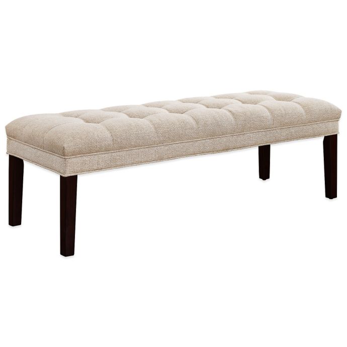 Pulaski Haralson Upholstered Tufted Bed Bench In F White