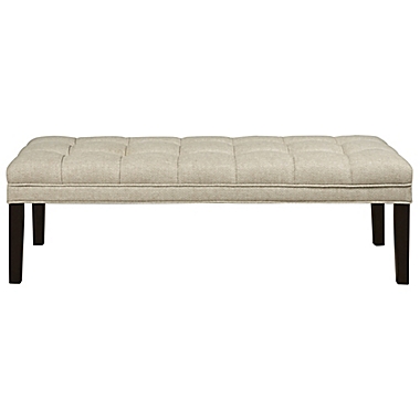 Pulaski Haralson Upholstered Tufted Bed Bench in Off White. View a larger version of this product image.