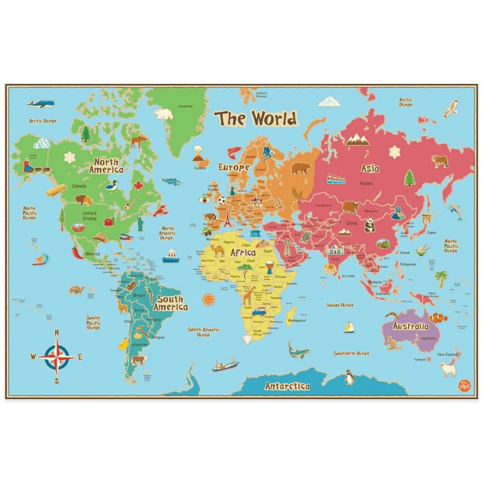 Map Of The World For Kids