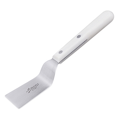 Ateco&reg; 4-Inch Offset Brownie Spatula with POM Handle in White/Silver. View a larger version of this product image.