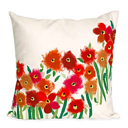 Liora Manne Poppies 20-Inch x 20-Inch Outdoor Throw Pillow in Red