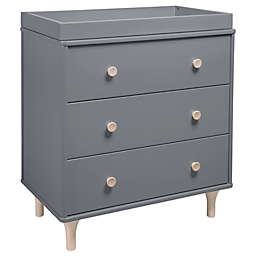 Babyletto Lolly 3-Drawer Changer Dresser in Grey/Washed Natural