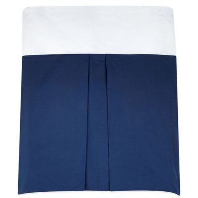 navy blue crib skirt