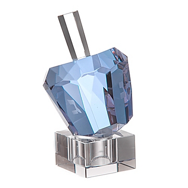 Diamond Solitaire Shaped Lavender Crystal Hanukkah Dreidel. View a larger version of this product image.
