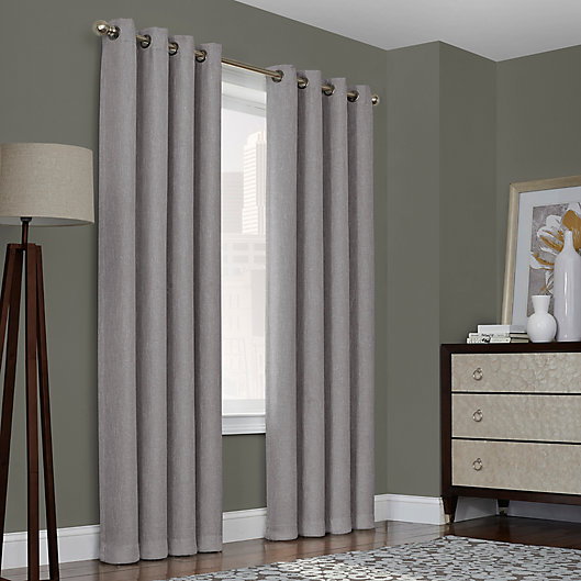 Alternate image 1 for Quinn 72-Inch Grommet Top 100% Blackout Window Curtain Panel in Gray (Single)