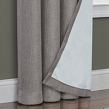 Quinn 63-Inch Grommet 100% Blackout Window Curtain Panel in Grey (Single). View a larger version of this product image.