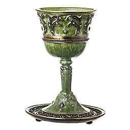 Ravenna Jeweled Enamel Kiddush Cup and Tray