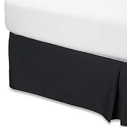 Smoothweave™ 14-Inch Tailored Twin Bed Skirt in Black