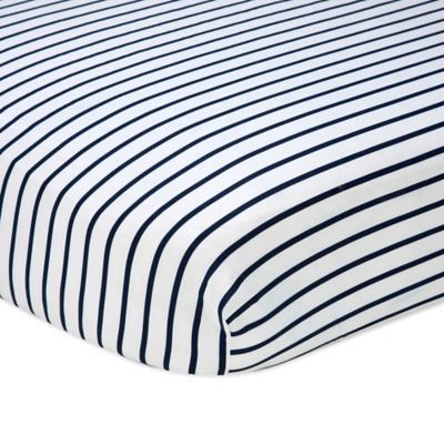 black and white striped crib sheet