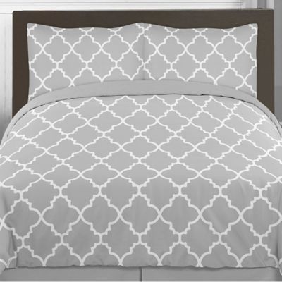 Sweet Jojo Designs Trellis Bedding Collection in Grey/White