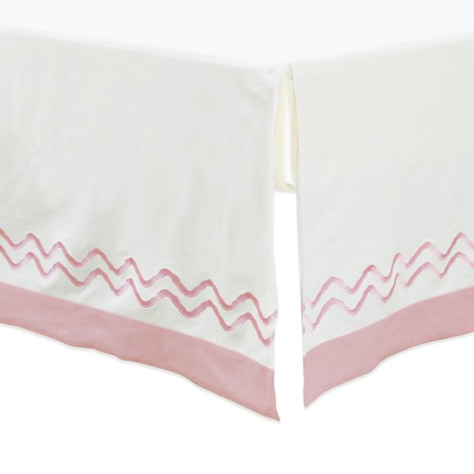 Petit Nest Penelope Chevron Crib Skirt In Pink Bed Bath Beyond