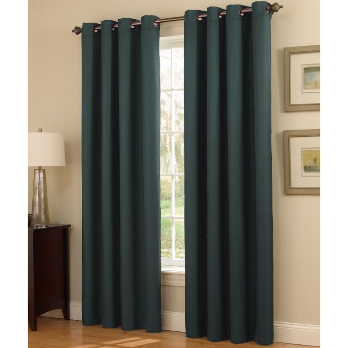 Insola Dorian Thermalayer Grommet Top Window Curtain Panel Bed Bath