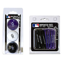 MLB Colorado Rockies Golf Ball and Golf Tee Pack