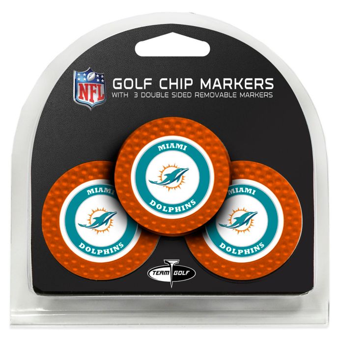 NFL Miami Dolphins Golf Chip Ball Markers (Set of 3) | Bed Bath & Beyond