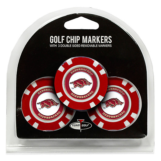 Alternate image 1 for NCAA University of Arkansas Golf Chip Ball Markers (Set of 3)