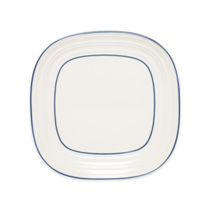 Mikasa® Swirl Square Banded Salad Plate in Blue Bed Bath & Beyond