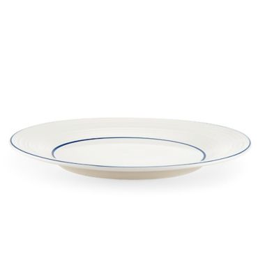 Mikasa&reg; Swirl Banded Round Platter in Blue. View a larger version of this product image.